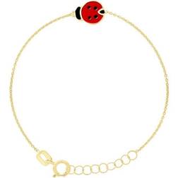 Lea & Arthur Ladybug Bracelet - Gold/Multicolour