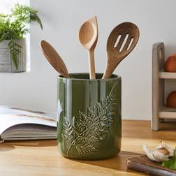 Dunelm Fawsley Pot - Green Utensil Holder