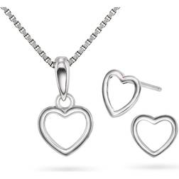 Pan Jewelry Smykkesett 925 Sølv Med Hjerte