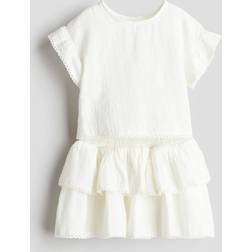 H&M Girls 2-Piece Cotton Muslin Set - White