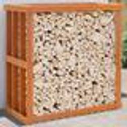 vidaXL Porte-Bûches D'extérieur Cire Marron 109 x 52 x 106 cm Bois Pin