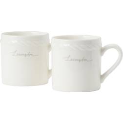 Lexington Espressomugg I Porslin Set Med 2 Vit/Beige Espressokopp 2st