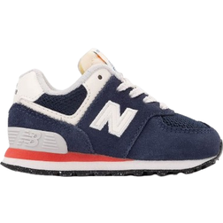 New Balance 574 Athletic Shoe - Baby Toddler - Navy/Blast Red