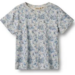 Wheat Kortærmet Tshirt Ella Str 116 cm - Blue