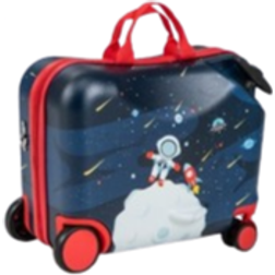 Pricenet 2-Delt Børnekuffert Rygsæk 47 cm Lang Ride-On 12 +18 in Astronauter