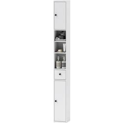 Badezimmerschrank Mit Schublade 20 x 20 x 178 cm Weiß