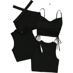 Shein Stücke/Set Casual Einfarbig Spaghetti Strap Tank Tops, Sommer