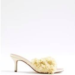 River Island 3D Flower Mule Sandals - Yellow