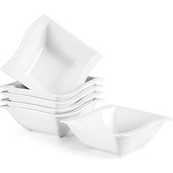 MALACASA Flora Square Bowls Set of 6 450ML Soup Bowl 6pcs