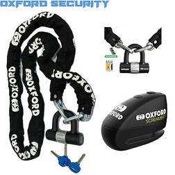 Oxford Screamer 7 Alarm Disc Lock - Black