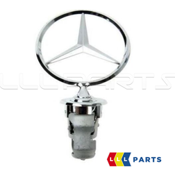 Mercedes-Benz Genuine W124 W201 Front Bonnet Chrome Emblem