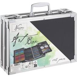 Nassau Fine Art Art set 145 pcs in metal box black I lager, 1-2 vardagars förväntad leveranstid