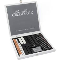 Cretacolor Black & White Selection Graphite Drawing Set of 25 in Wooden Box