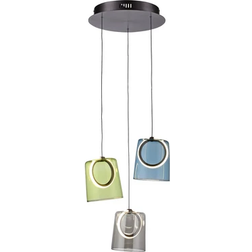 Paul Neuhaus LED-Pendellampa Zula Ø 40 cm Färgstark 3 Lampor Pendellampa ∅ 40cm