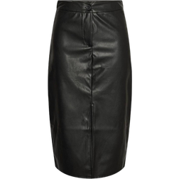 Pieces Pcolga Hw Midi Skirt Mm Jrs - Svart
