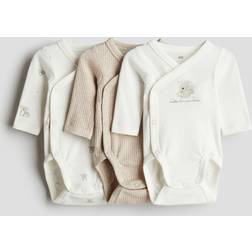 H&M Wrapover Bodysuits 3-Pack - White