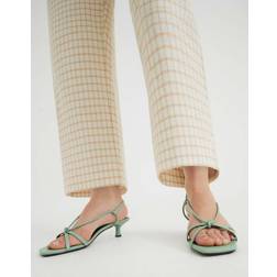 River Island Kitten Heeled Strappy Sandals - Light Green