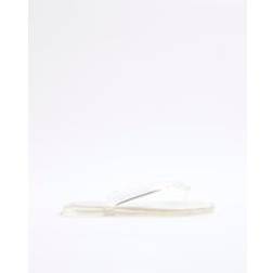 River Island Womens Clear Flip Flop Jelly Sandals - Beige