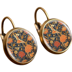 Shein 1pc Flower Detail Earrings Copper Jewelry