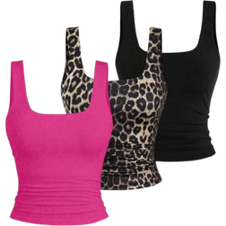 Shein Square Neck Pleated Camisole - Slim Fit