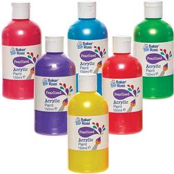 Baker Ross Acrylfarbe Perlglanz 150ml Pro Set 6