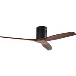 Lucande Deckenventilator Vindur Schwarz Holz DC