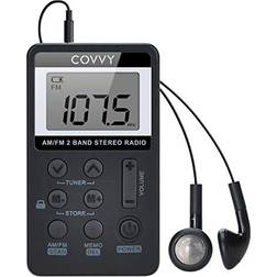 Covvy AM FM Pocket Radio HanRongDa Portable Digital Tuning