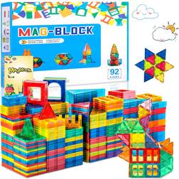 Mag-Block Magnetiska Byggklossar Leksaker 92 Delar