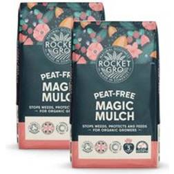 Thompson & Morgan RocketGro Peat-Free Magic Mulch 50 Litre Bag x 2 Brown