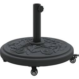 vidaXL Parasol Base with Wheels for Ø38-48 mm Poles 13 kg Round