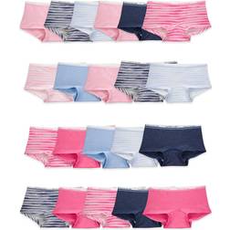 Fruit of the Loom Girls' Cotton Boyshort Underwear, Pack-Fashion Assorted