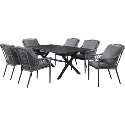 Malay Paradise 7 Patio Dining Set, 1 Table incl. 6 Chairs