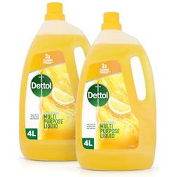 Dettol Citrus Surface Cleaner 2x4L Multi-Purpose Antibacterial Disinfectant