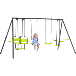 OutSunny Garden Swing Set with Double Swings