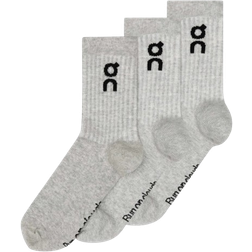 On Logo Sock High 3 Pack - Heather Gray