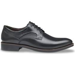 Johnston & Murphy Men's Holcomb Plain Toe Oxfords Black Water-Resistant Full Grain