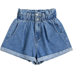 Shein Damenmode, einfarbige, lockere Denim-Shorts