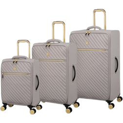 IT Luggage Desirable Soft Suitcase set of 3 - Sand