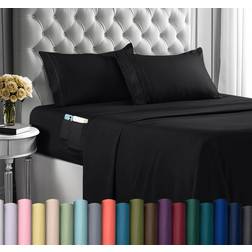 Utopia Bedding Queen Bed Sheet Black (259.1x228.6cm)