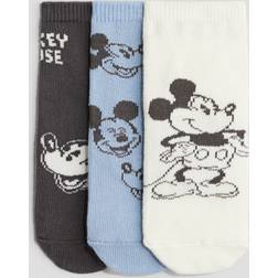 H&M Motif Detail Socks 3-Pack - Blue