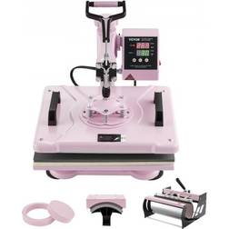 VEVOR Heat Press Machine 12x15 in 5 in 1 Pink