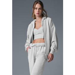 Alo Accolade Full Zip Hoodie - Athletic Heather Grey