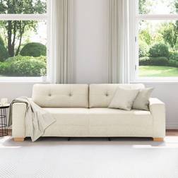 vidaXL 3-Sitssoffa I Linne 180 cm Soffa 180cm 3-sits