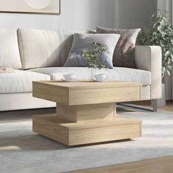 vidaXL 360 Grader Drejeligt 50 x 50 x 34,5 cm Sonoma-Eg Sofabord