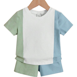Shein Baby Boy Colour Block Tee Shorts