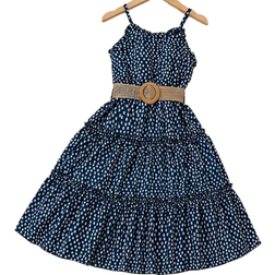 Shein Girls Ditsy Floral Print Ruffle Hem Cami Dress