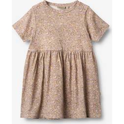 Wheat Kid's Jersey Dress S/S Anna - Sand/Brown