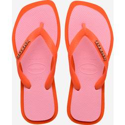 Havaianas Square Toe Flip Flops - Pink/Orange