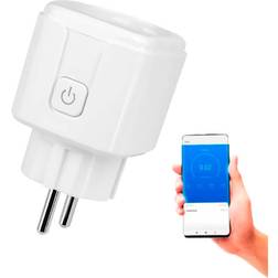 MiBoxer WiFi Stikkontakt Med Energimåler 16A Hvid