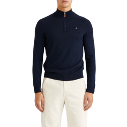 Morris Stockholm Merino John Zip - Blå